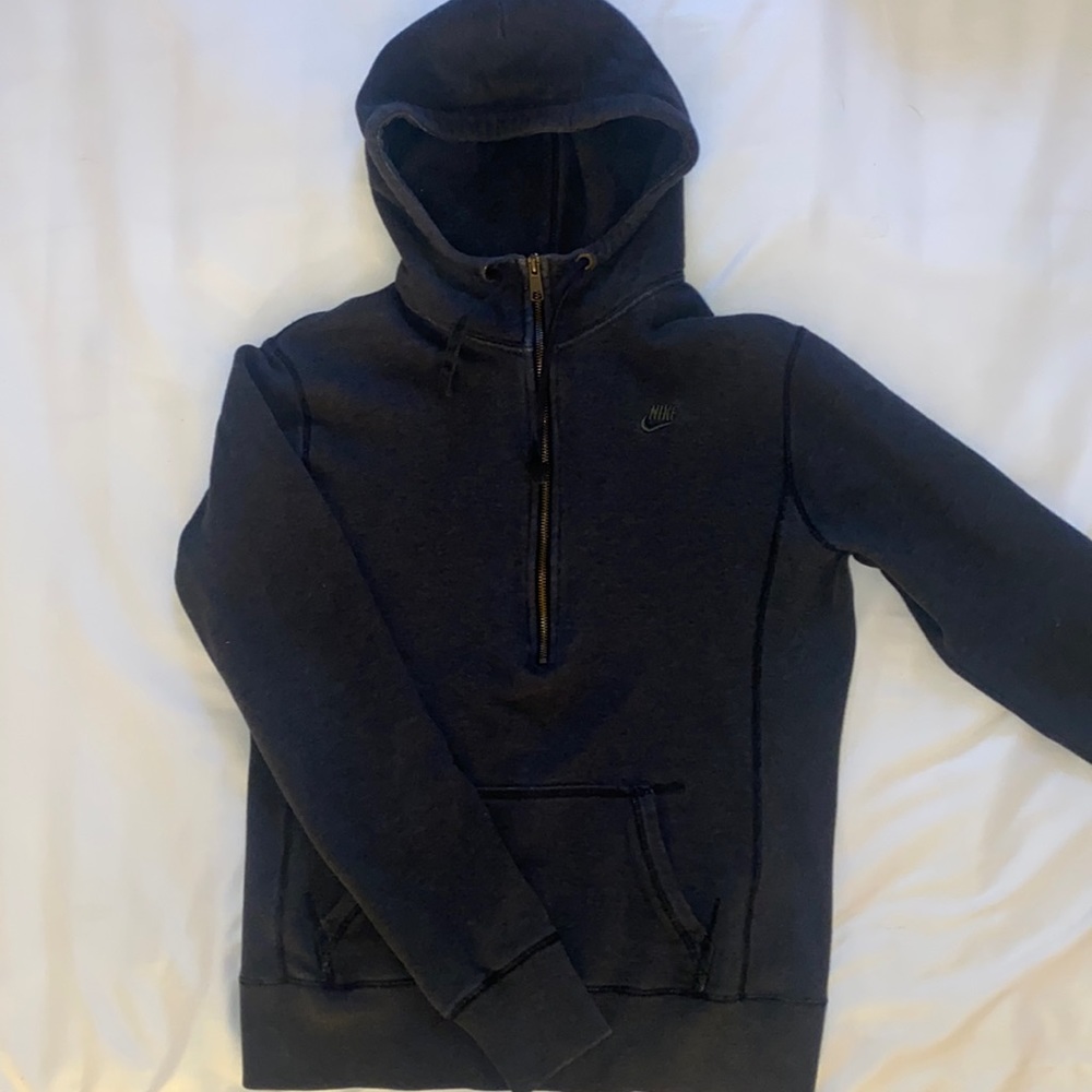 Dark gray 3/4 zip women’s hoodie